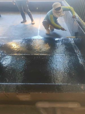 Fiber coating for pond and pipe work
