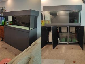 RMT-020: TC Aquario 500 - Aquarium tank with cabinet and sump.