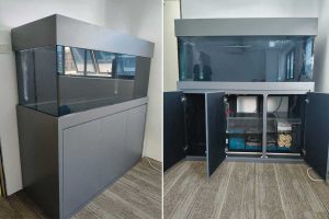 RMT-030: TC AQUARIO 500 - Aquarium tank with cabinet, sump and filter media.