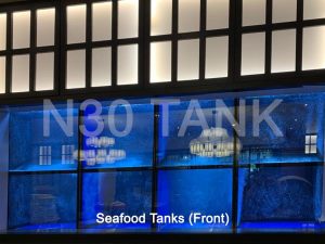 Restaurant Seafood Tanks (front view) built by N30 Tank Singapore