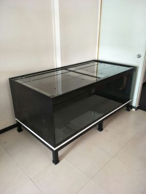 unique-005 N30 Tank - Low Profile Aquarium, 12mm all 6ft x 3ft x 2ft h with low profile heavy duty mild steel stand.