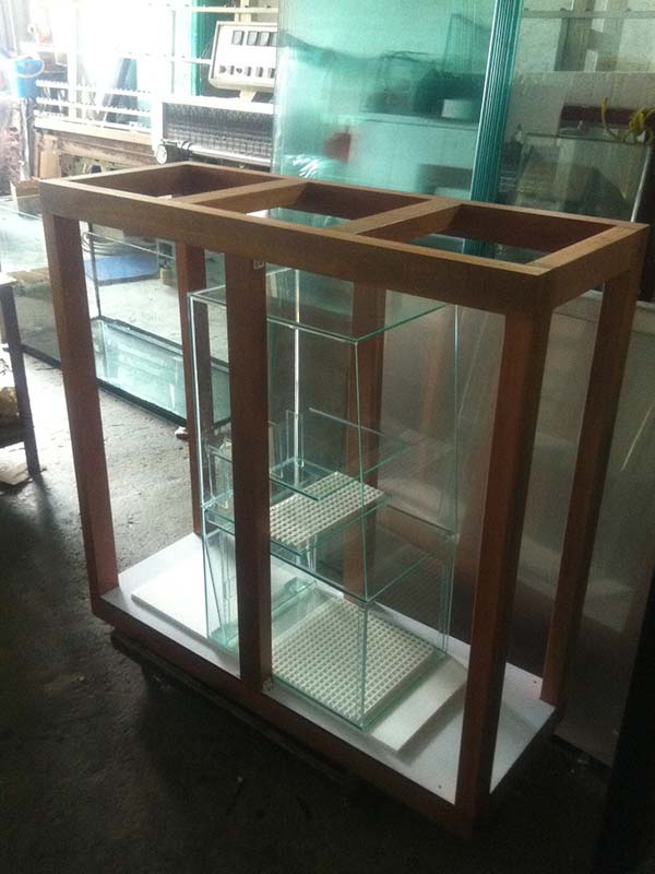 Wooden Fish Tank Stand Natural Chengai Hardwood Aquarium N30 Tank